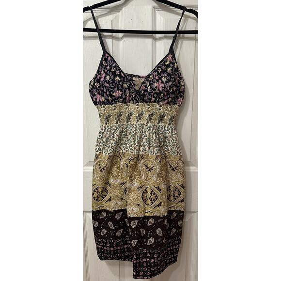 Vintage Y2K Babydoll Scrunch Mini Dress Size M - Picture 1 of 5